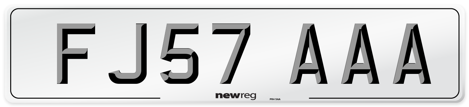 FJ57 AAA Number Plate from New Reg